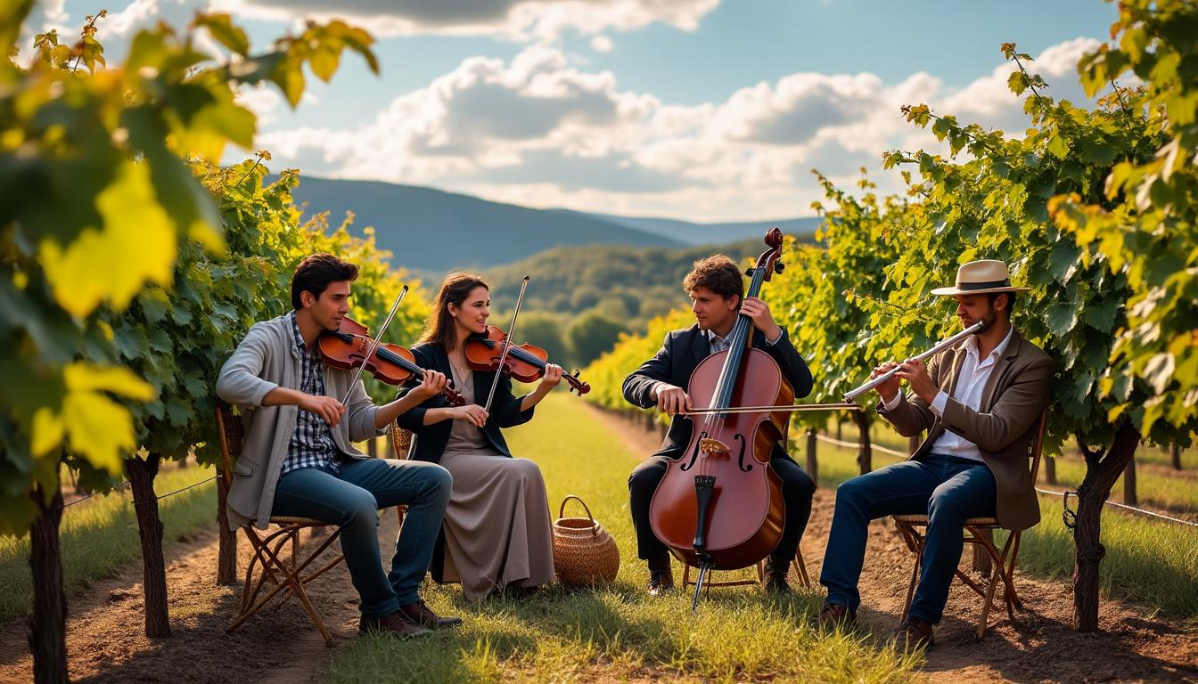 découvrez 'harmonies au cœur des vignes : les musicales en provence', un festival enchanteur alliant musique classique et paysages viticoles splendides pour une expérience unique en provence.