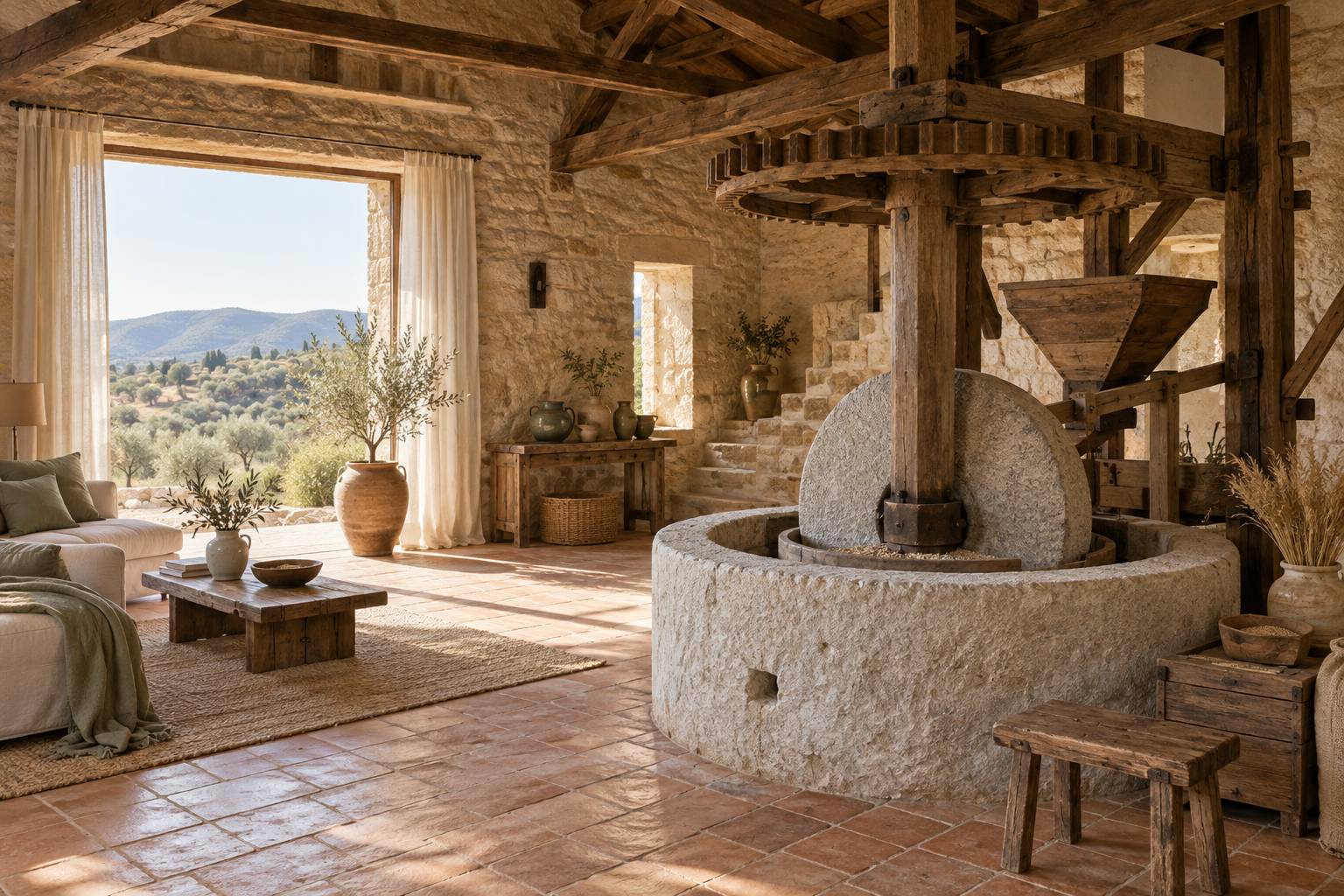 Illustration éditoriale du sujet : À la découverte de 3 moulins emblématiques du Luberon