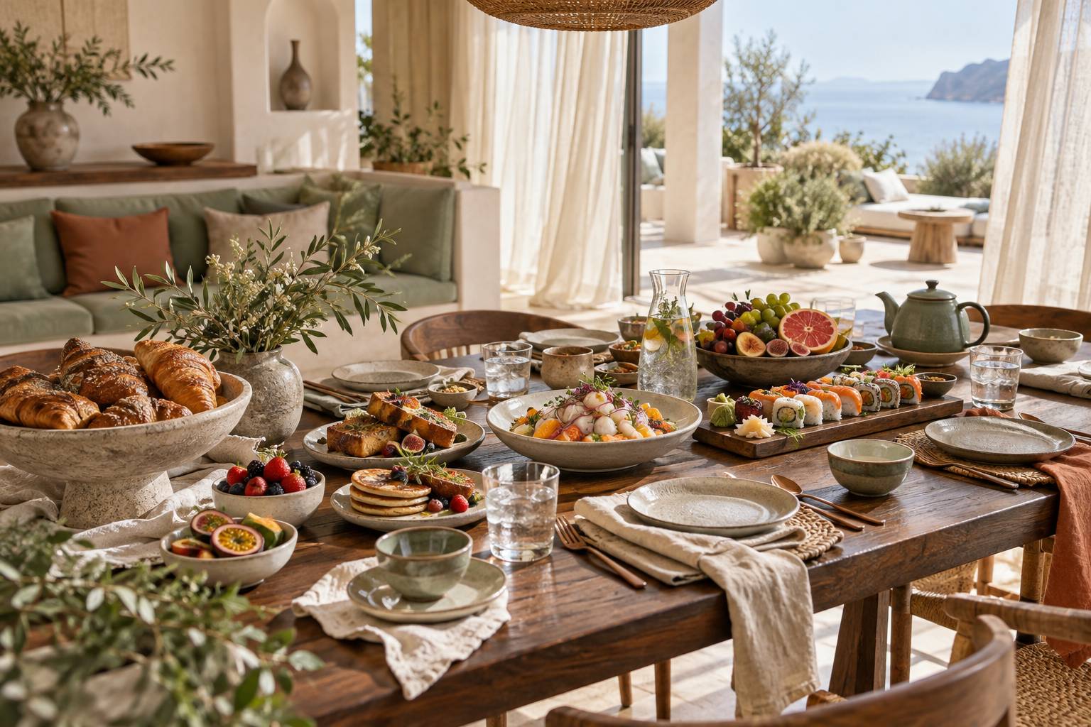 Illustration éditoriale du sujet : Le Brunch Dominical d'Exception avec Mr. Nakamoto au Mondrian Cannes