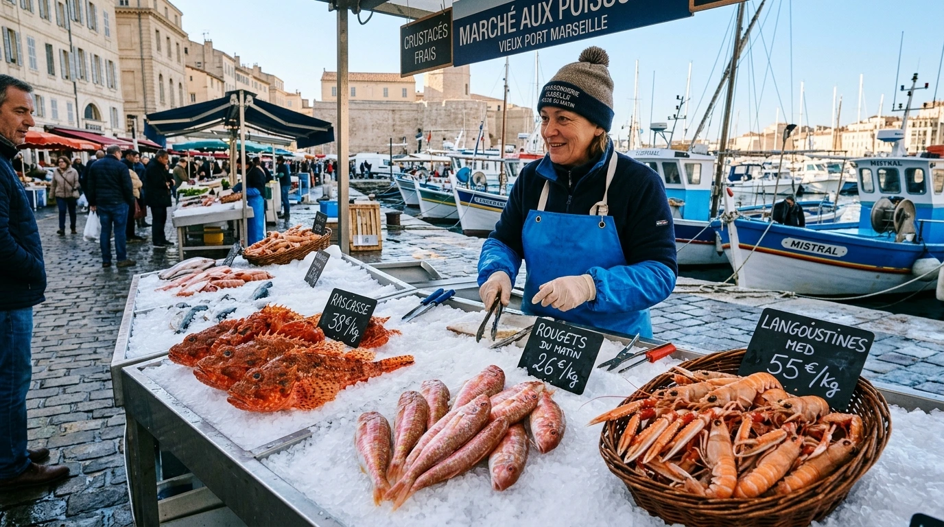 Fruits de mer Méditerranée Marseille poissons