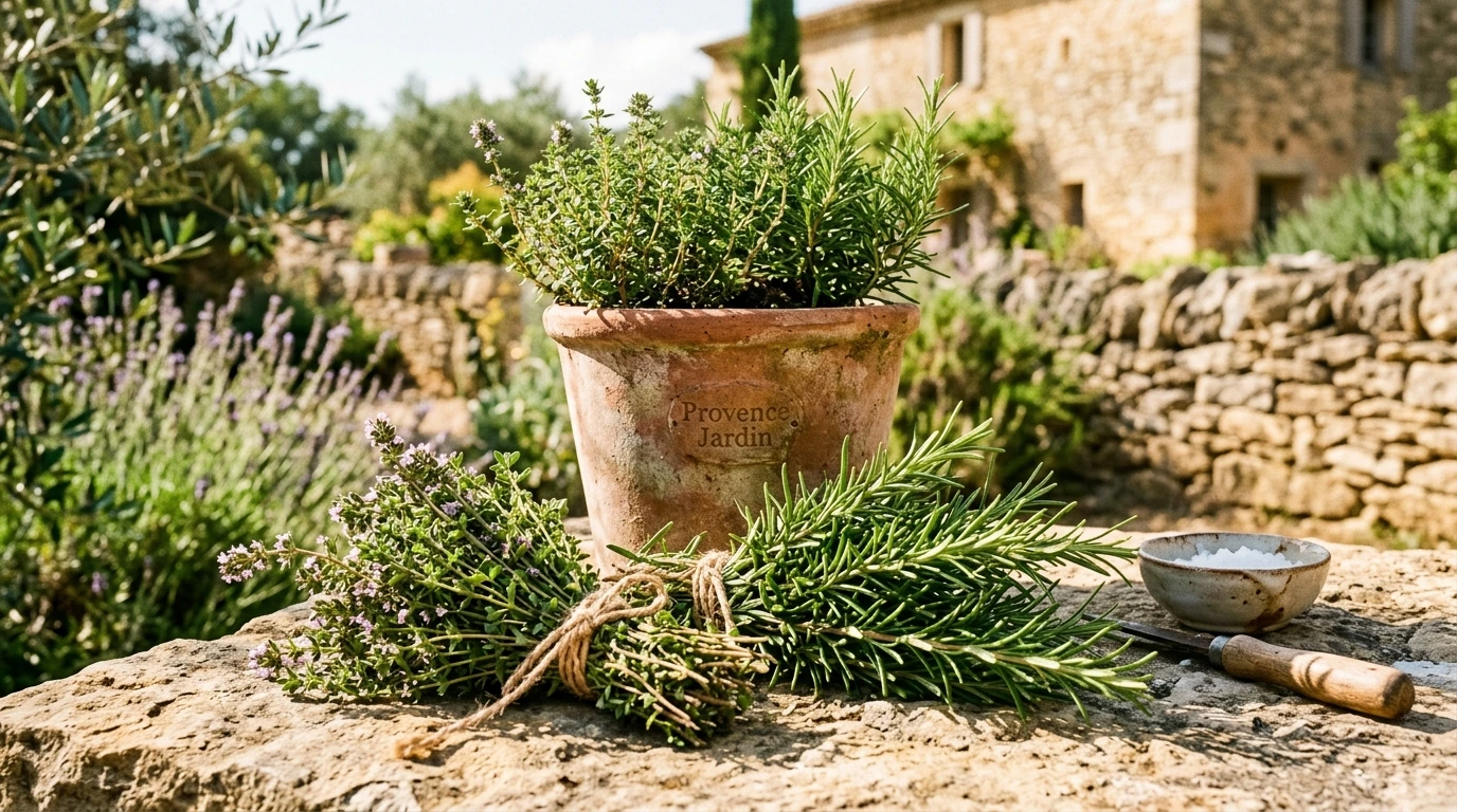 Herbes aromatiques romarin thym
